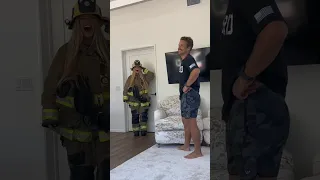 GYMNAST TRIES FIREMAN CHALLENGE #shorts