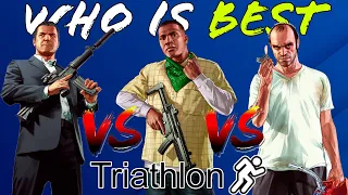 GTA 5 - Michael vs Franklin vs Trevor WHO'S THE BEST ? We found out ! GTA V Triathlon