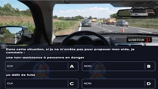 2024 Code De La Route Examen Théorique  Nouvelle 40 questions | Permis De Conduire