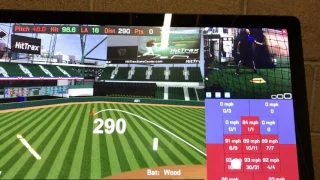 Adam Law on the HitTrax system at The Strike Zone