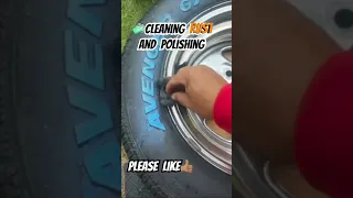 Cleaning rust and polishing wheel ep.11 #fypシ  #fypシ シ #oldsmobile  #oldschool  #lsswap  #ls