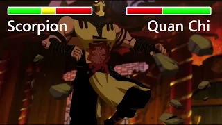 Scorpion VS Quan Chi With Healthbars (Mortal Kombat Scorpion Revenge)