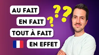 ⚠️ Don't confuse these words again : au fait / en fait / tout à fait / en effet.