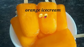 how to make yummy😋 and tasty icecream with orange squash at home🏡 in easy way