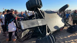 Brand New $220k Sandrail Crash At Glamis Sand Drag.