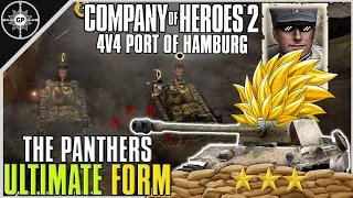 THE PANTHERS UNSTOPPABLE FORM! | 4v4 Port of Hamburg | CoH2 Cast #108