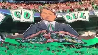 Green Brigade display - Celtic Fans Standing Section