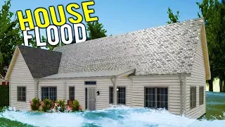 FLIPPING A FLOODED HOUSE FOR SERIOUS CASH? The 100k House Project! - House Flipper Beta Gameplay