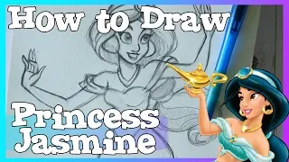 How to Draw JASMINE from Disney's ALADDIN