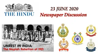 The Hindu Newspaper Discussion 23 JUNE 2020