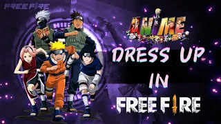 ANIME CHARACTERS DRESS UP IN FREE FIRE | DRESS COMBINATION | FREE FIRE | SPECIAL X EDITZ