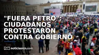 Reservas de las Fuerzas Militares llenaron la Plaza de Bolívar en protesta contra el Gobierno