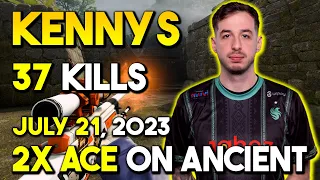 WTF 2x ACE in 1 Match By kennyS 37Kills on Ancients - FACEIT 5V5 RANKED - CSGO POV - July 21, 2023