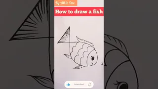 How to draw a Fish|Easy fish drawing|Fish Drawing Easy#AShortADay #art#satisfying  #trending #viral