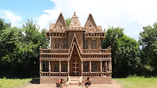 Build The Most Creative 3-Story Mud Victorian House By Ancient Skills [part 4]