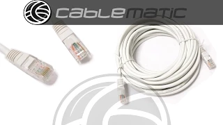 Cable de red UTP categoría 5e ethernet blanco distribuido por CABLEMATIC ®