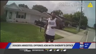 Jogger offered deputy job after being arrested