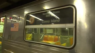 NYC Subway Special: Norwood-bound R68 (D) Entering & Leaving Canal Street (A4 Track)