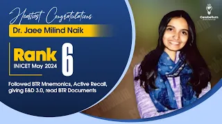 Dr. Zainab Vora Interviews Dr. Jaee Milind Naik, Rank 6 in INI CET May 2024 | Cerebellum Academy