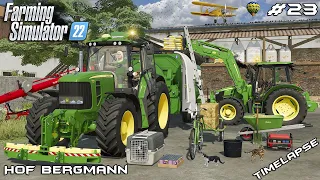 Feeding all ANIMALS and buying CATS for FARM | Hof Bergmann | Farming Simulator 22 | Episode 23