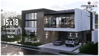 House Design | Modern House Design | 15x18m 2 Storey | 3 Bedrooms