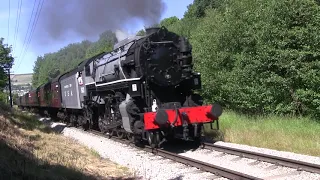 USA-TC Class S160 No.5820 'Big Jim' climbs out of Keighley on the KWVR [2018]