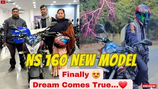 Finally Dream  Bike leli 😍 | Ns 160 Bajaj pulsar | Ns 160 Model 2023 | taking delivery #ns160 #viral