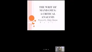 The writ of Mandamus: A Critical Analysis