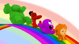 Learn The Colors Of The Rainbow FUNNY VIDEOS and CARTOONS for KIDS of POCOYO in ENGLISH