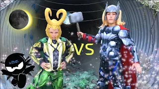 LOKI vs THOR! NINJA KIDZ!  / Solar Eclipse!