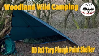 Woodland Wild Camping | DD Tarp Plough Point Shelter Setup