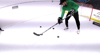 Hockey Drills To Do at Home - 4-Puck Diamond Stickhandling Drill