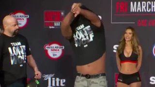 Rampage Jackson vs King Mo Bellator Weigh In & Face off March 30,2017