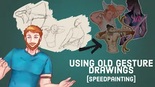 Turning old Gesture Drawings into Character Designs [Speedpaint + VoiceOver]