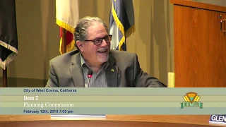 City of West Covina - February 12, 2019 - Planning Commission Meeting