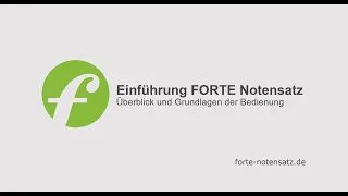 Einführung FORTE Notensatz