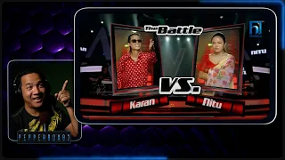 KARAN RAI NITU PUN BATTLE REACTION | The Voice of Nepal Season 4