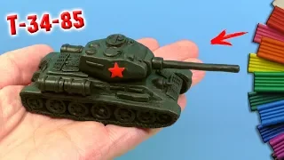 Making T 34 85 TANK  from Modelling Clay