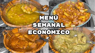 MENÚ SEMANAL ECONÓMICO CON $150 PESOS #3/$750 A LA SEMANA/FABI CEA