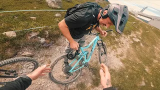 Nagelneue Felge zerstört! TUBELESS Platten in den Bergen - MTB Davos Schweiz Trip | Fabio Schäfer