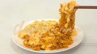 🧀 Cheese corn ramen 🌽 #corn #2024 #recipe #ramen #cheese #tiktok #easy #noodles