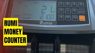 Rumia Money Counter Machine | Bill Counter-USD/EUR with UV/MG/IR/MT/DD Counterfeit Detection