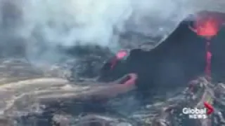 y2mate com   Iceland volcano Drone footage captures stunning upclose view of eruption 144p