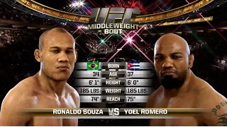 UFC 194 Ronaldo Souza vs Yoel Romero Simulation - EA UFC Gameplay