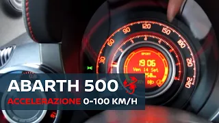 500 Abarth 1.4 Turbo 135cv 0-100 km/h Acceleration Test | Campello Motors