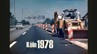 Köln - Leverkusen 1978 - Autofahrt über die Autobahn 3 - early dashcam