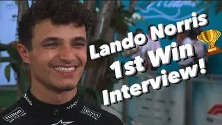 Lando Norris Miami 1st Race Win Interview