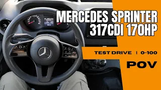 Mercedes Sprinter  317 CDI 2023 (2.0 170HP) | 4K POV Test Drive | 0-100 | Cold Start