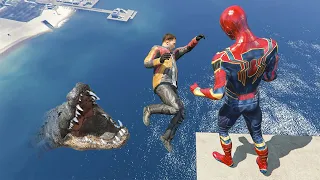 GTA 5 Water Ragdolls/Iron Spider-Man Jumps/Fails (Funny Moments) Ep.149