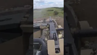 Стрельба из пулемета на танке M1A2 Abrams #shorts